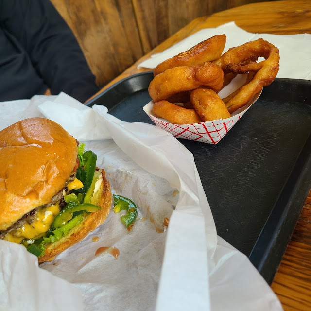 Bacon Cavern Burger and Fries