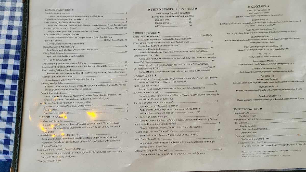 Fleet Landing Restaurant & Bar Photo Menu 10