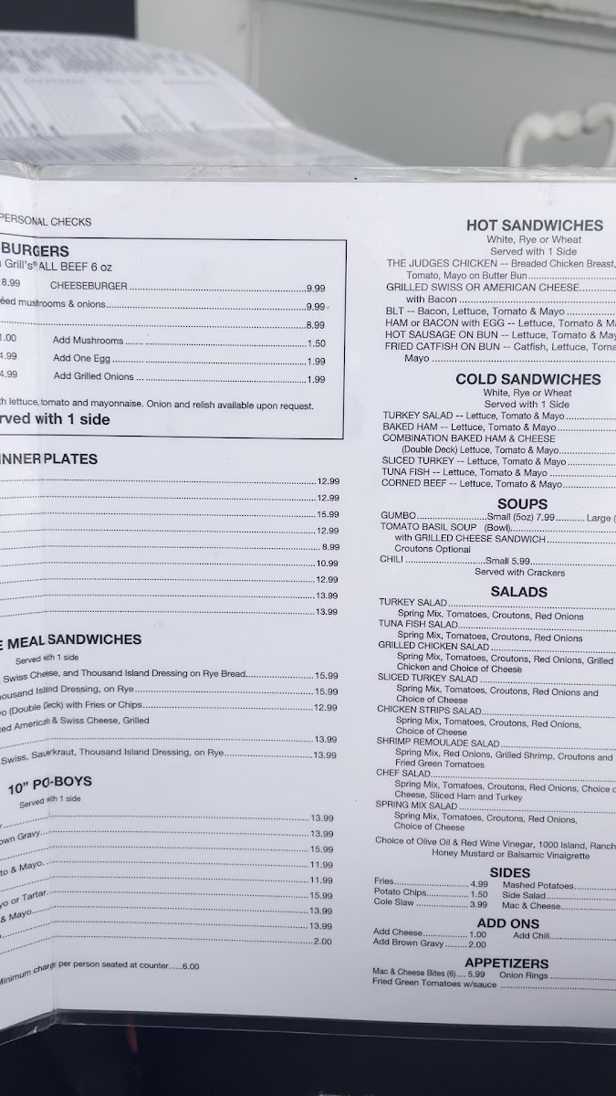 The Camellia Grill Photo Menu 9