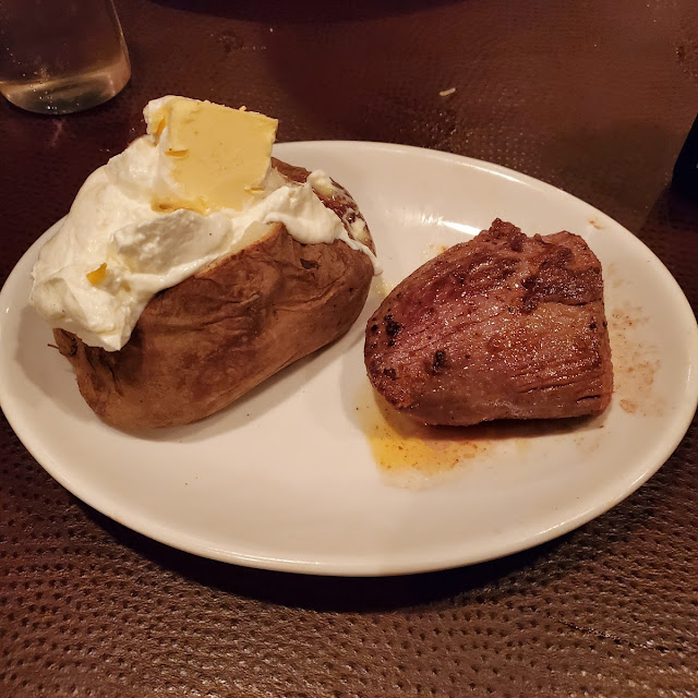 Sirloin Steak with Sauted Mushrooms and Baked Potato