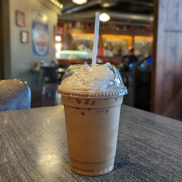 Iced Vanilla Latte with Whipped Cream