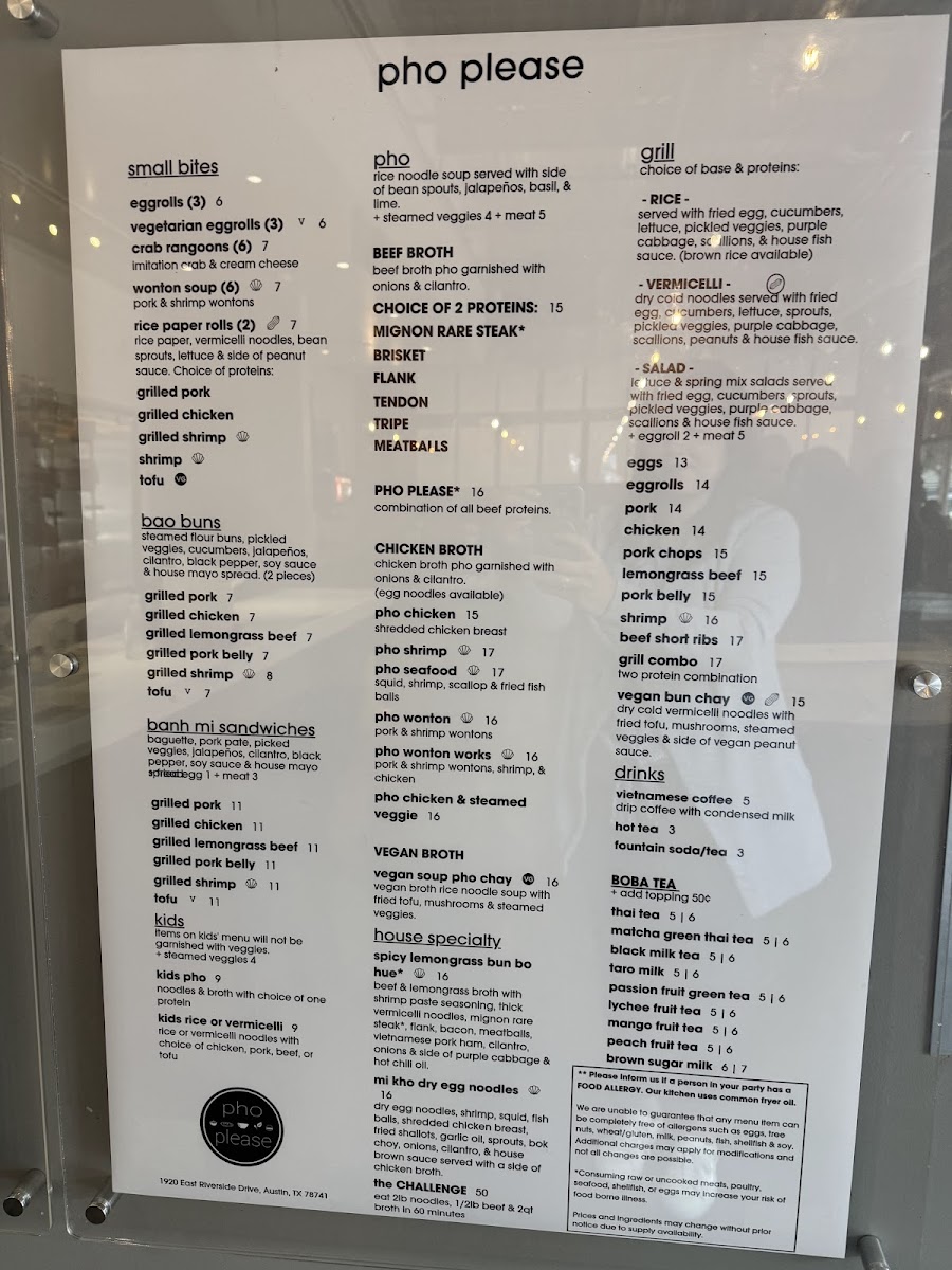 Pho Please Photo Menu 3