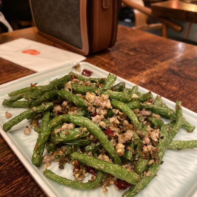 sauteed chinese long beans with eggplant vegetarian 豆角烧茄子素