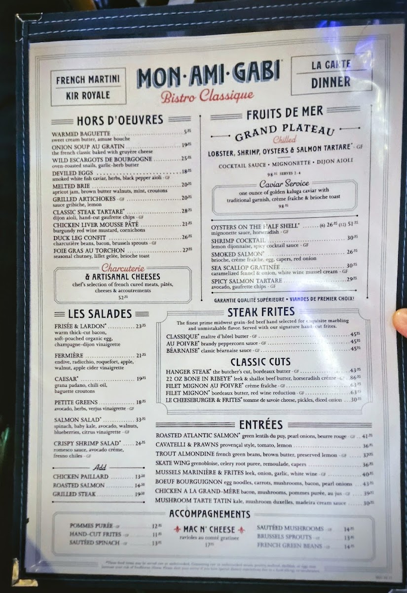 Mon Ami Gabi Photo Menu 1
