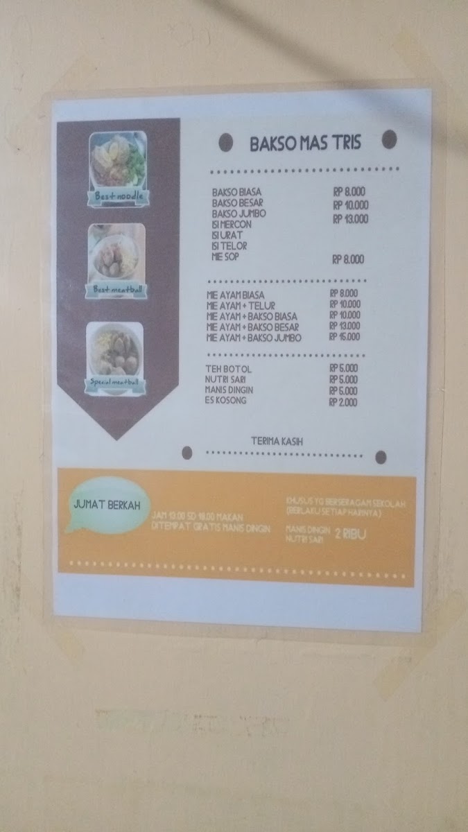 Bakso Mas Tris Photo Menu 2