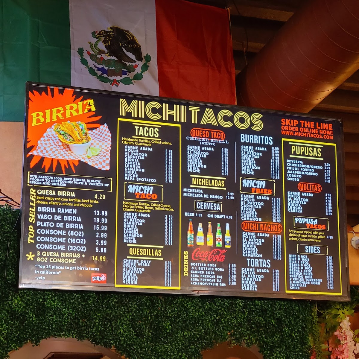 Michi Tacos Photo Menu 3