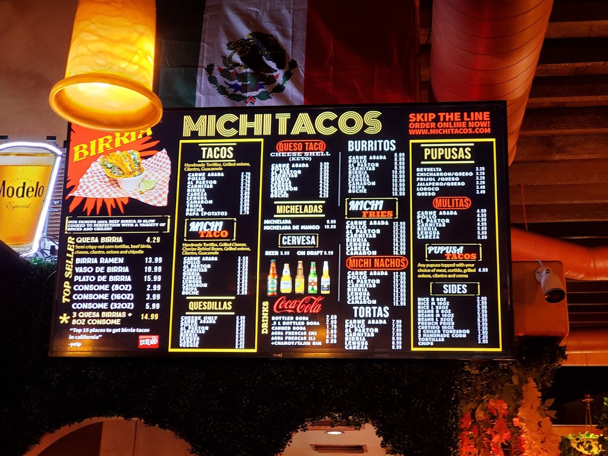 Michi Tacos Photo Menu 5