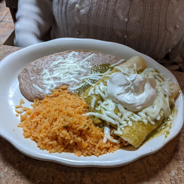 Beans Burrito Cheese Enchilada and Rice