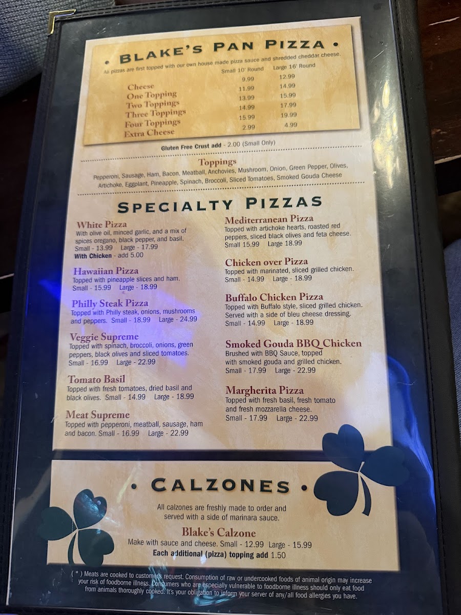 Blake's Tavern Photo Menu 7