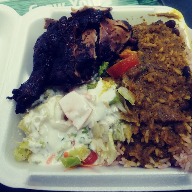 Jerk Chicken with Peas and Rice