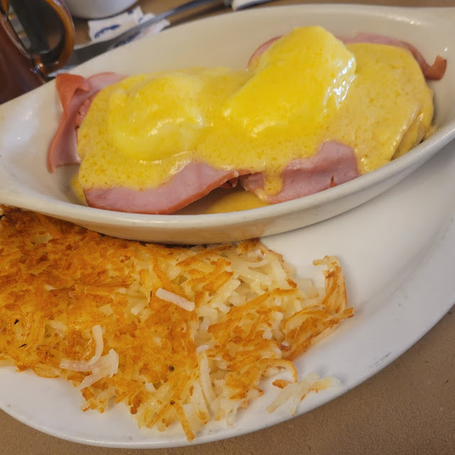 Eggs Benedict and Hash Browns