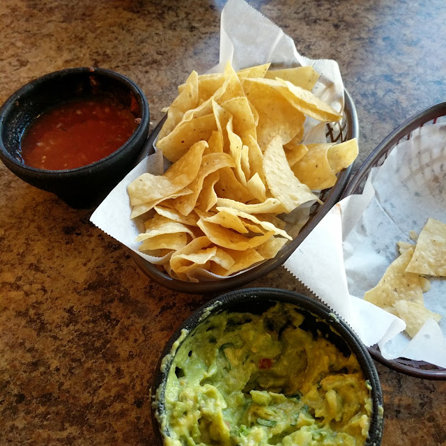 Guacamole Dip Salsa and Chips and Salsa