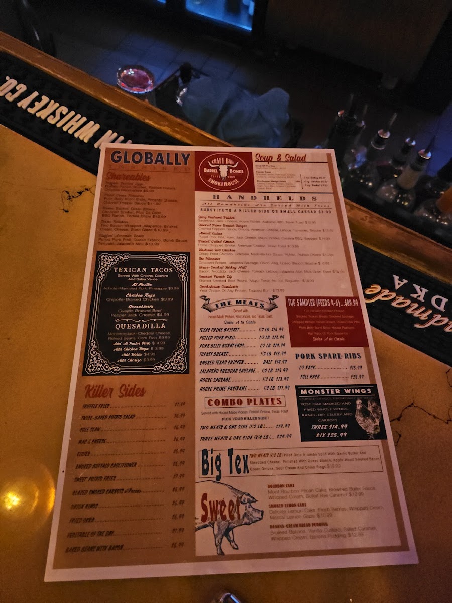 Barrel & Bones Craft Bar and Smokehouse Photo Menu 3