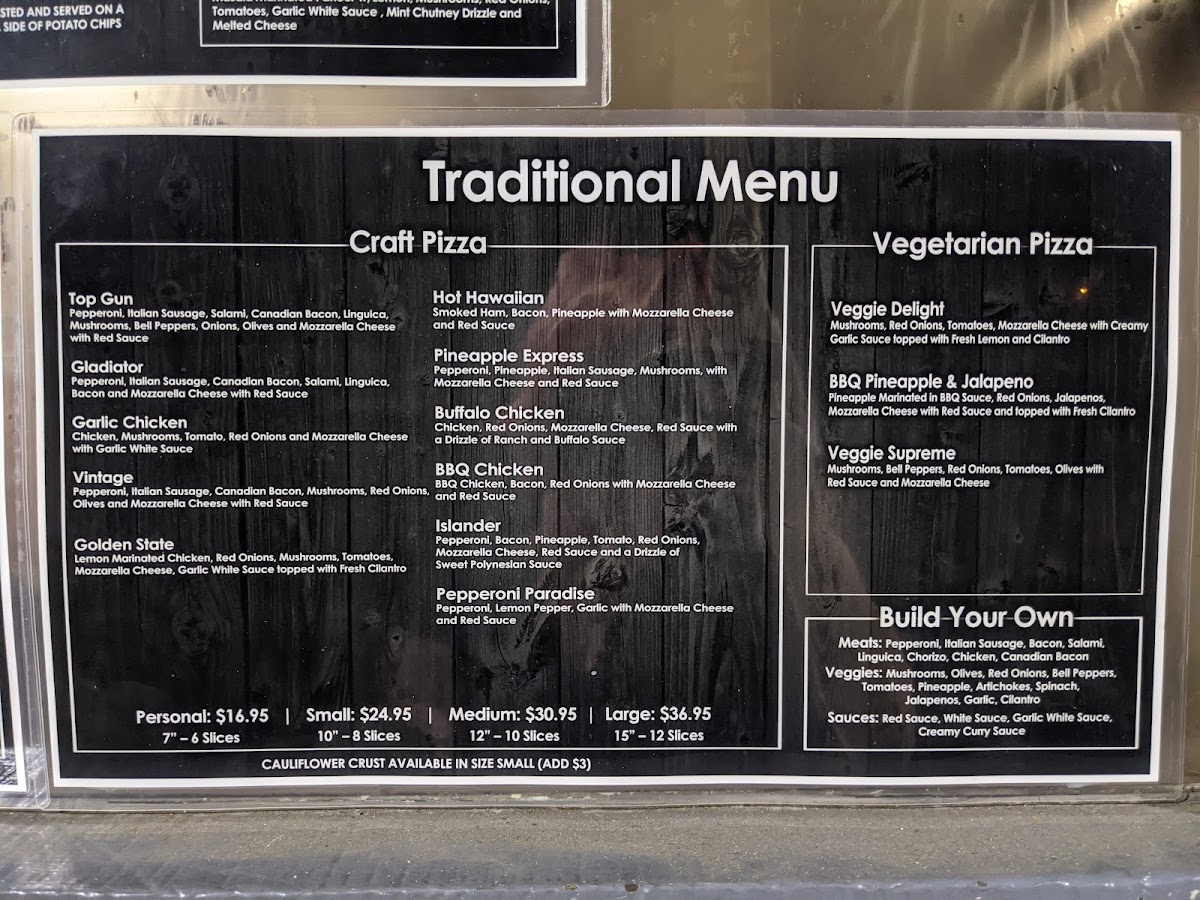 Parktown Pizza Company Photo Menu 1