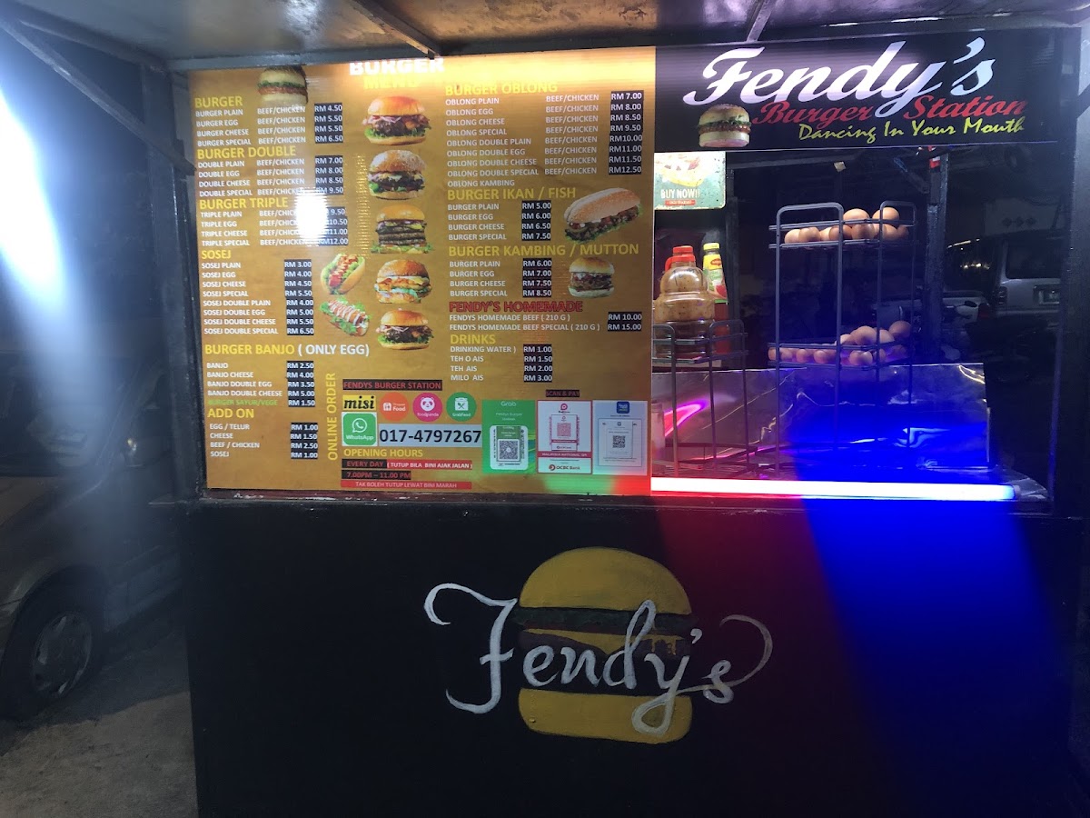 Fendys Burger Station Bayan Baru Penang Photo Menu 8