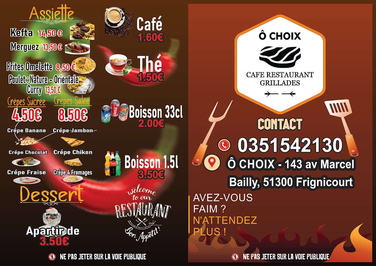 Ô CHOIX Photo Menu 2