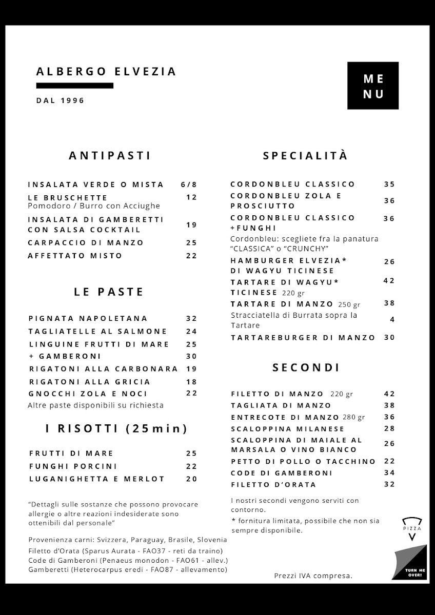 Albergo Elvezia Photo Menu 1