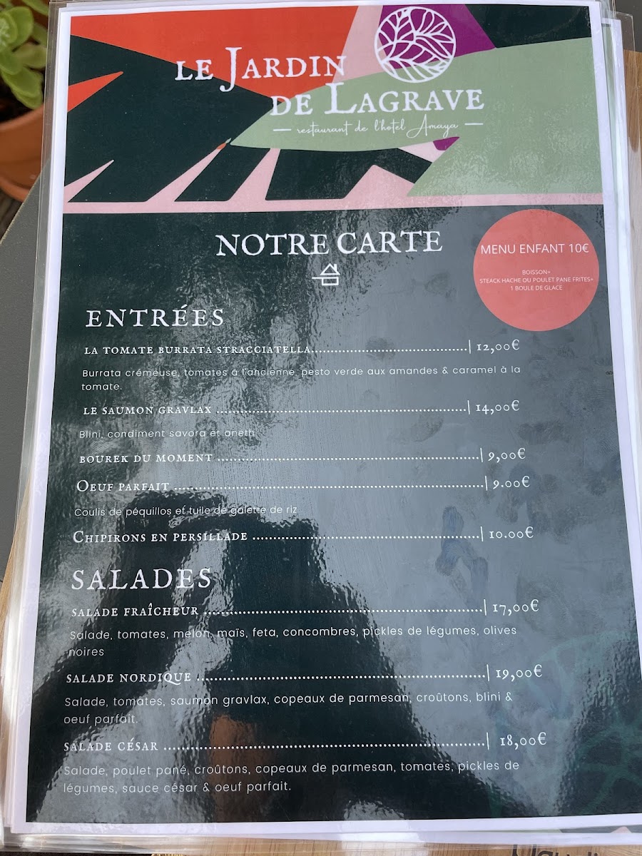Restaurant Le Jardin de Lagrave Photo Menu 6
