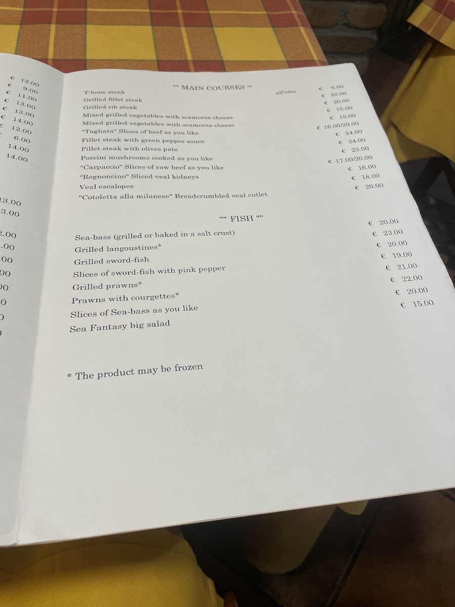 Dalla Zia Photo Menu 9