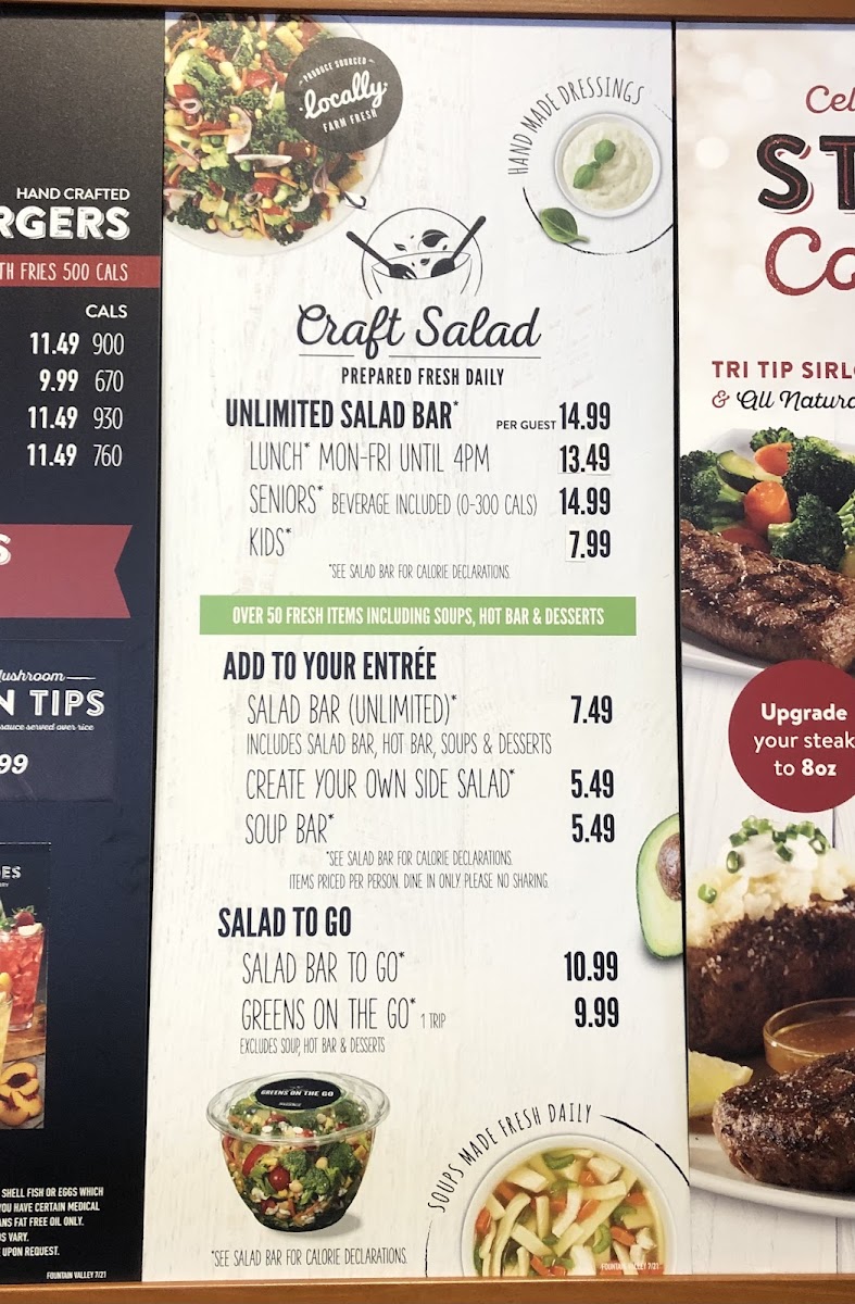 Sizzler Photo Menu 6