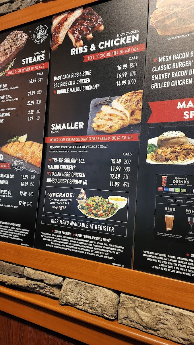 Sizzler Photo Menu 8
