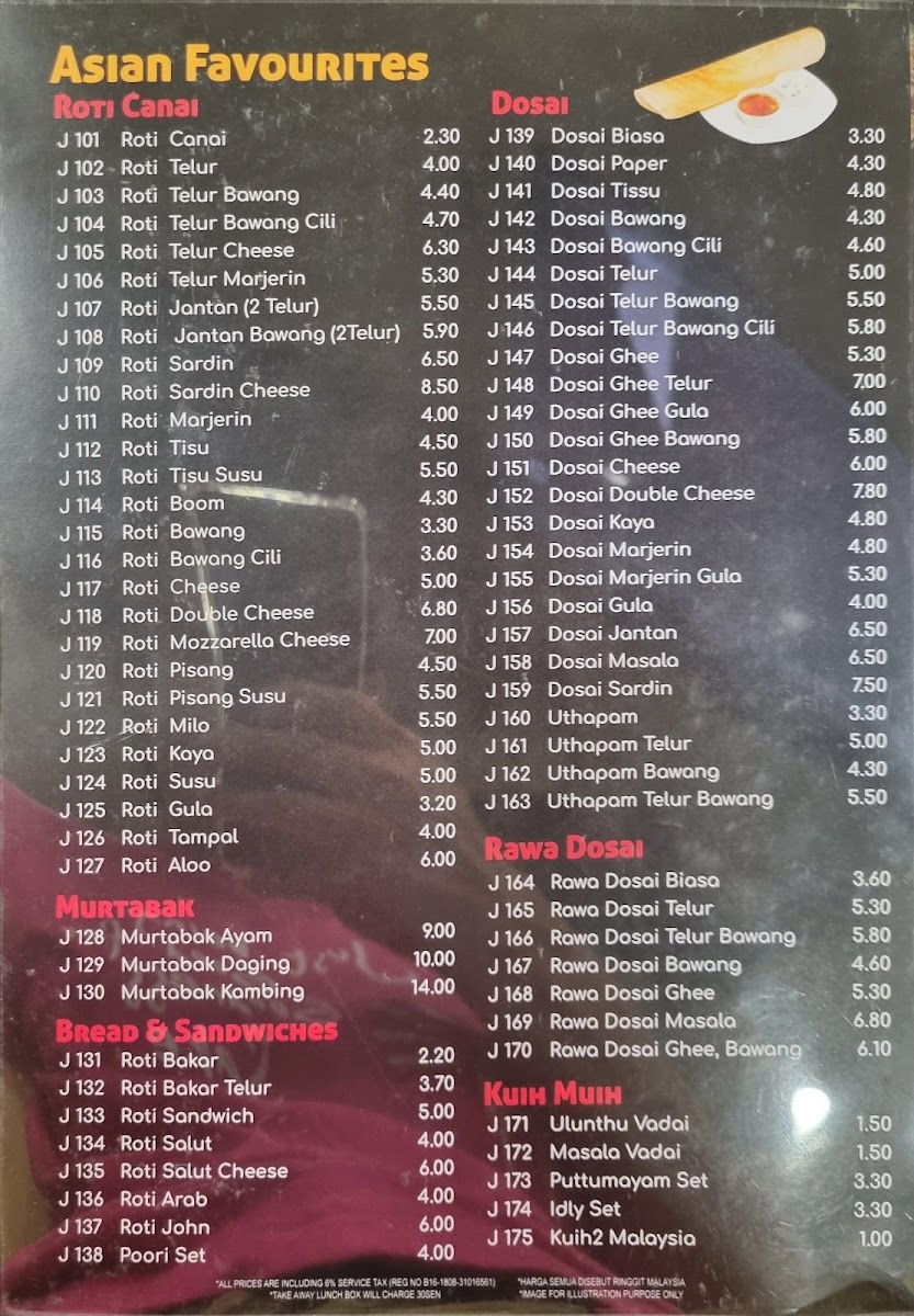 Restoran Nasi Kandar Shaaz Photo Menu 9