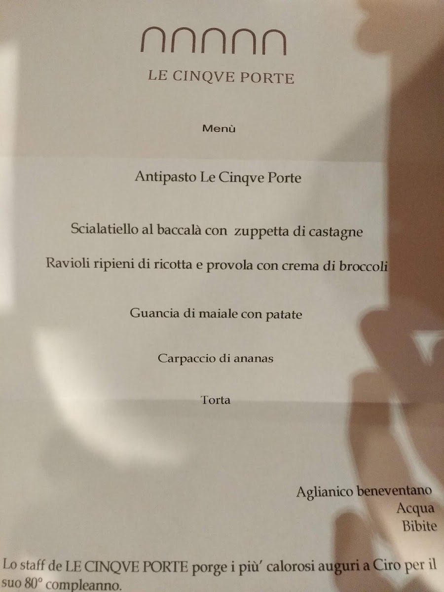 Le Cinque Porte - Ristorante Photo Menu 2