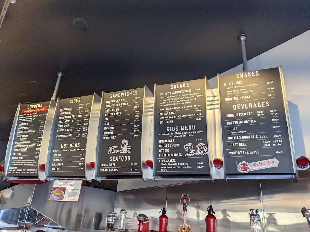 Jeffrey's Hamburgers Photo Menu 3