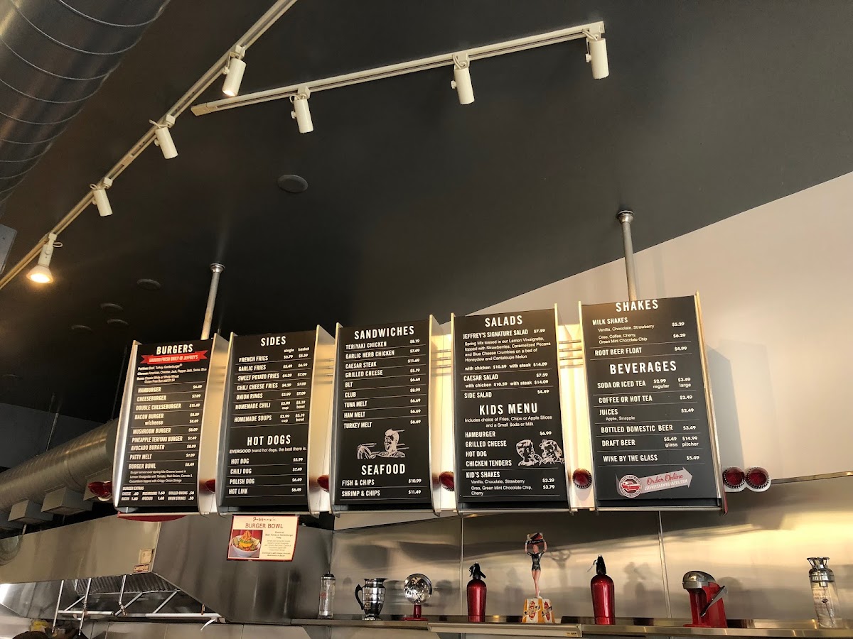 Jeffrey's Hamburgers Photo Menu 5