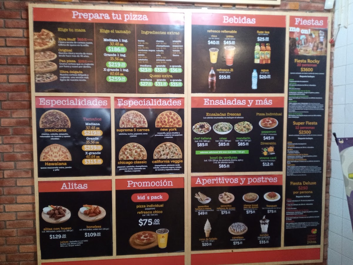 Peter Piper Pizza Photo Menu 1