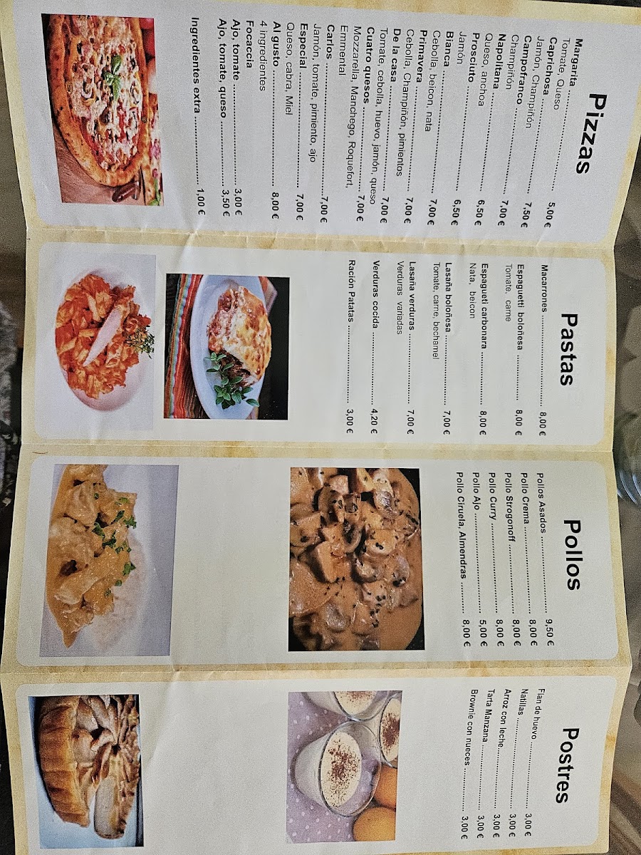 Como en casa Photo Menu 2