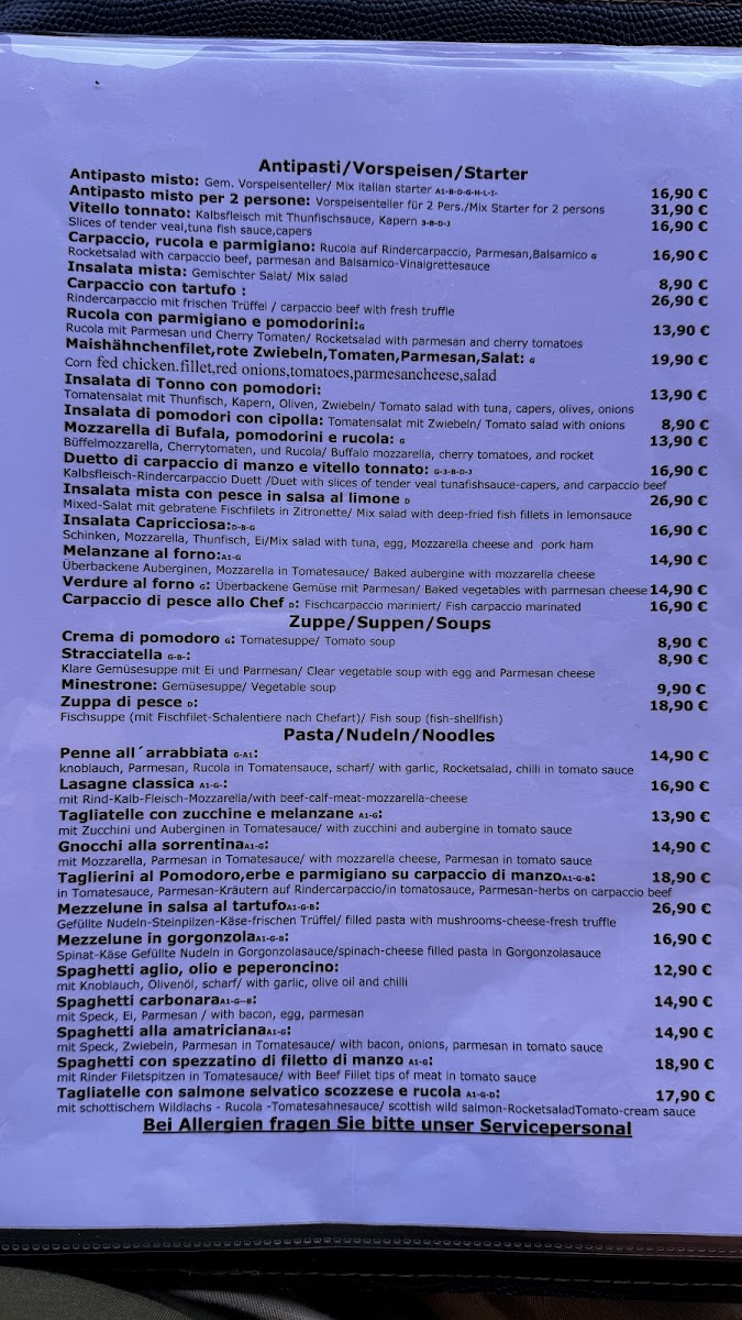 La Luce Due Photo Menu 1