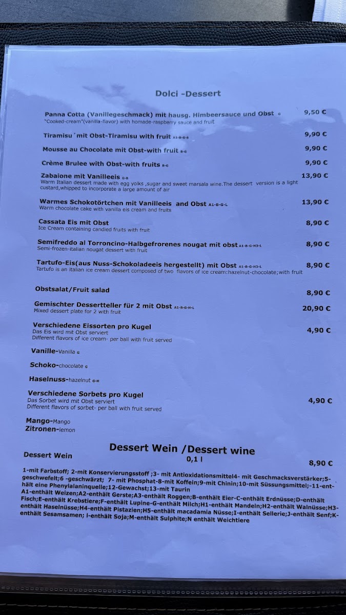 La Luce Due Photo Menu 4