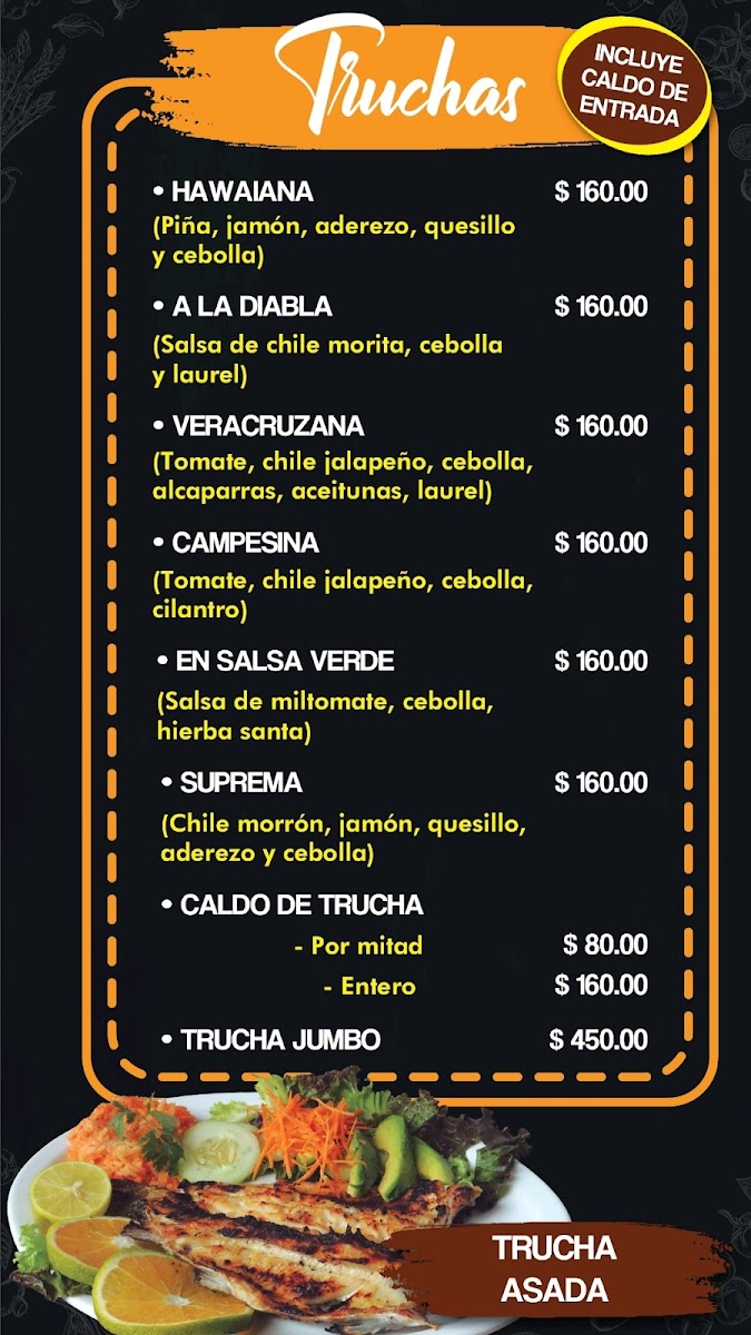 Las Margaritas Truchas Photo Menu 2