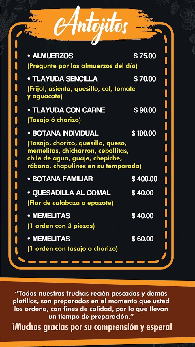 Las Margaritas Truchas Photo Menu 4