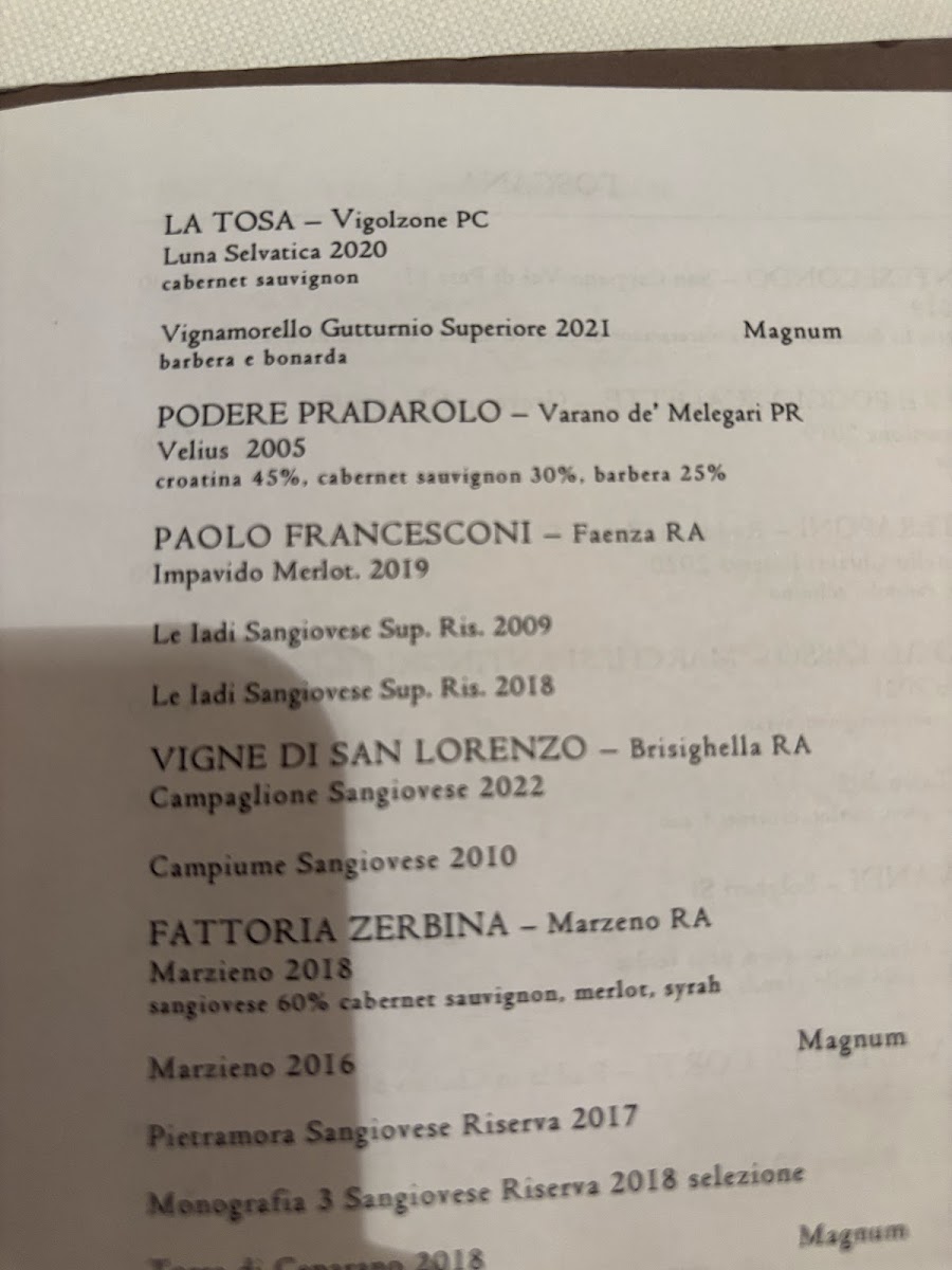 Caminetto d'Oro Photo Menu 3