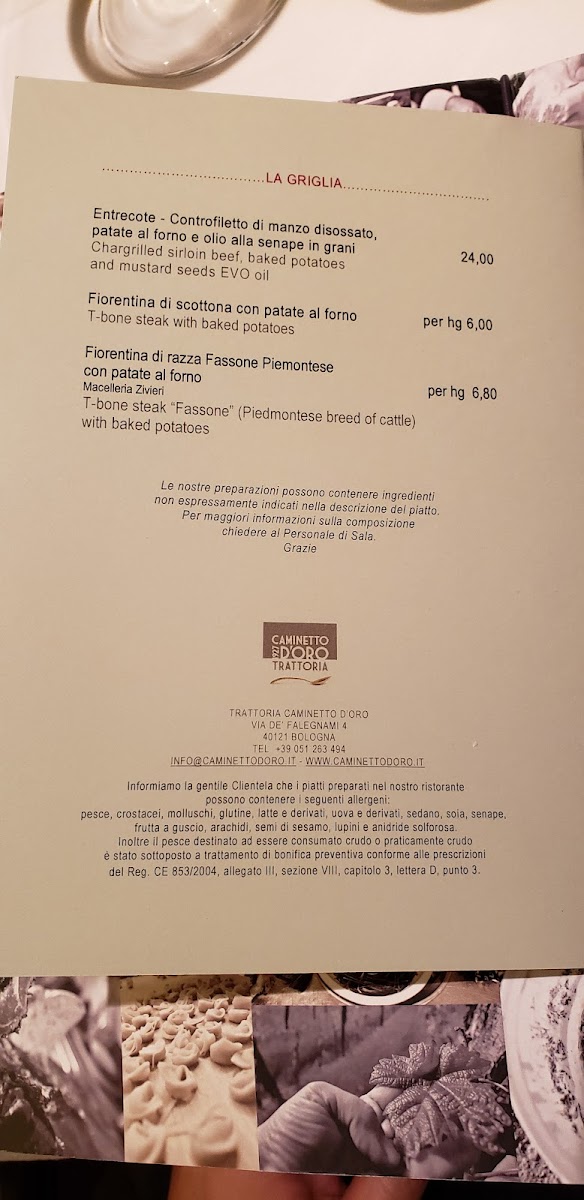 Caminetto d'Oro Photo Menu 9
