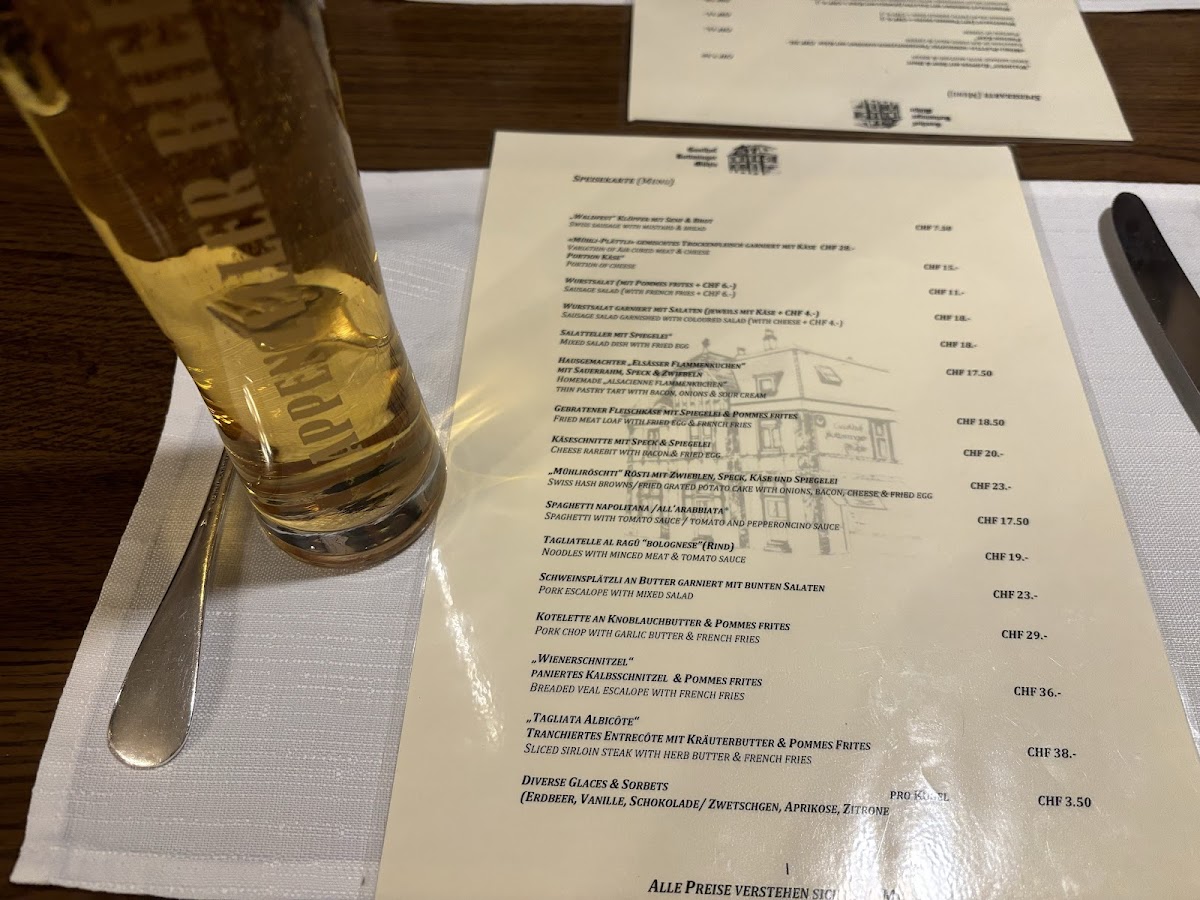 Restaurant Bottmingermühle Photo Menu 1
