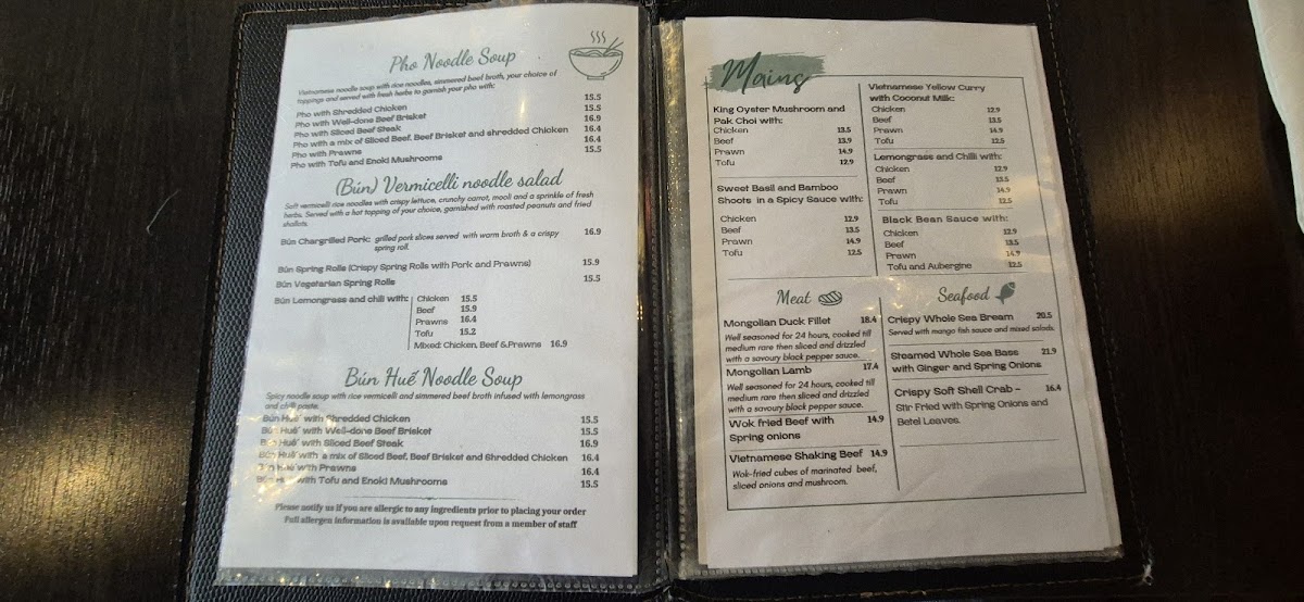 Ninh's Vietnamese Restaurant Photo Menu 2