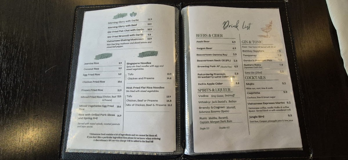 Ninh's Vietnamese Restaurant Photo Menu 4