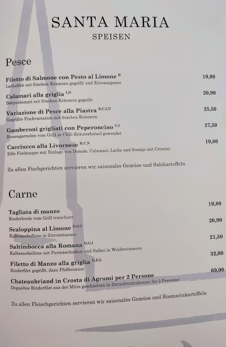 TRATTORIA SANTA MARIA Photo Menu 7