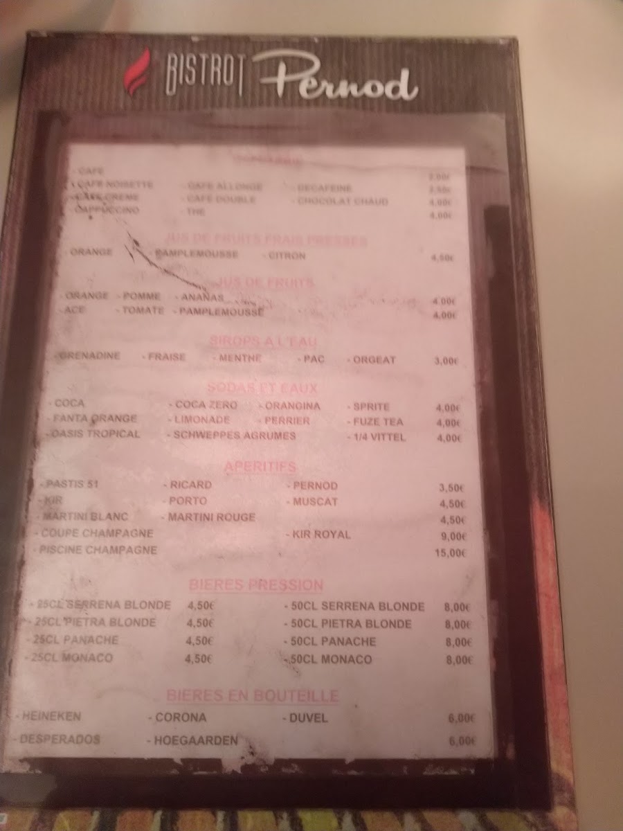 Bistrot Pernod Photo Menu 1