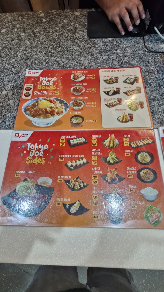 Tokyo Joe Photo Menu 3