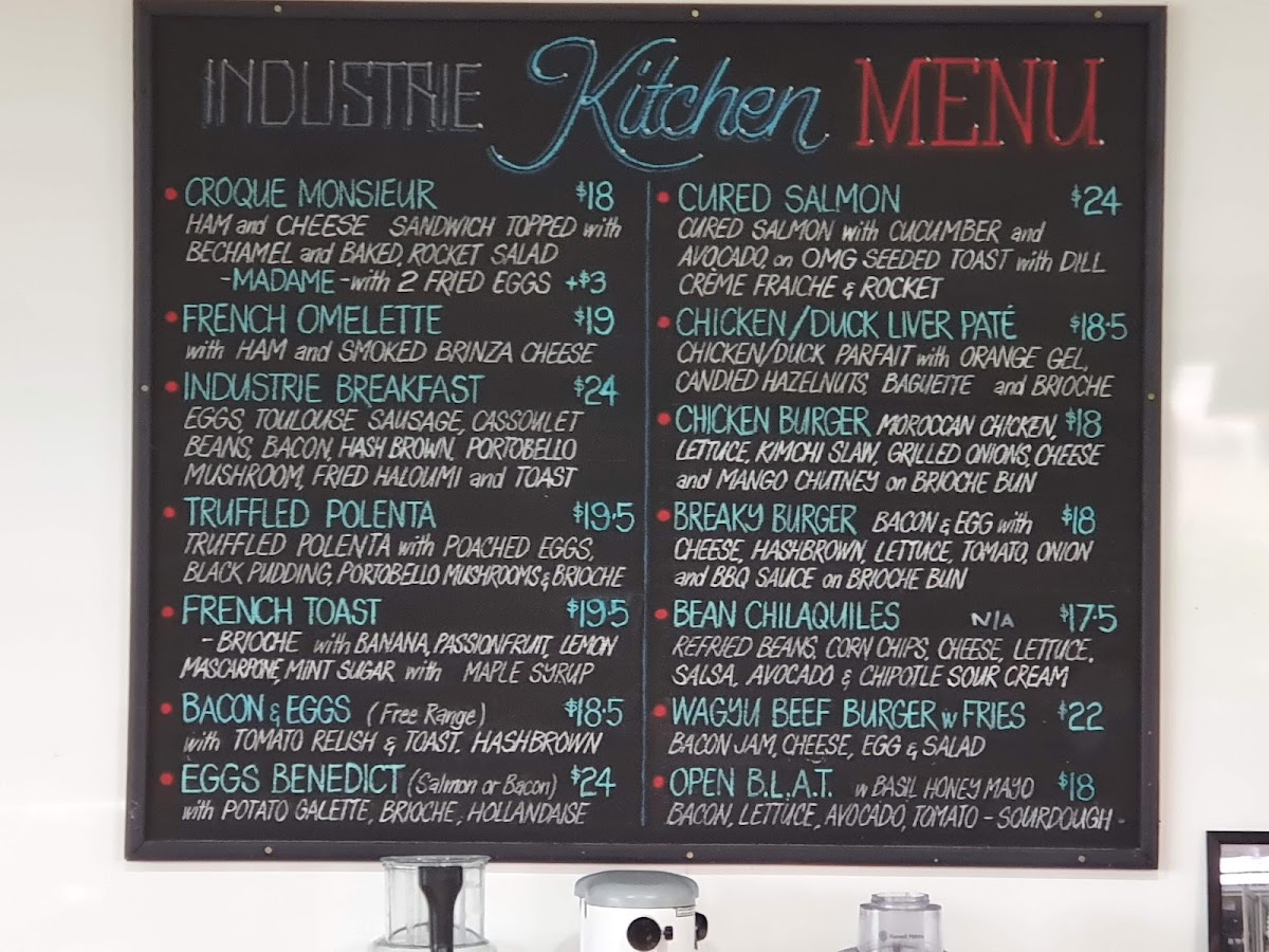 Industrie Kitchen and cafe Photo Menu 2