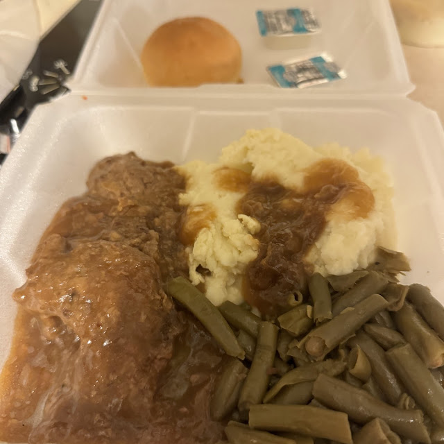 Baked Steak and Mashed Potatoes and Gravy