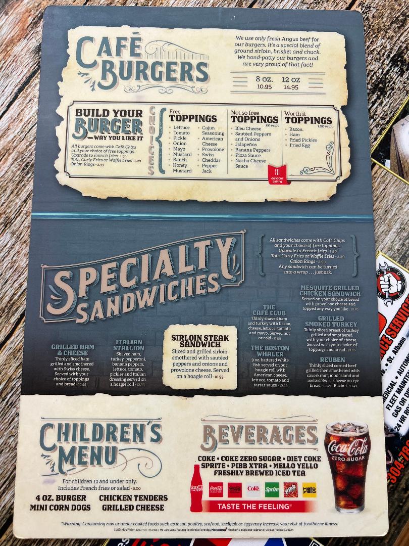 Old Main Cafe Photo Menu 1