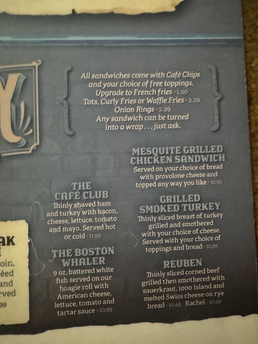 Old Main Cafe Photo Menu 3
