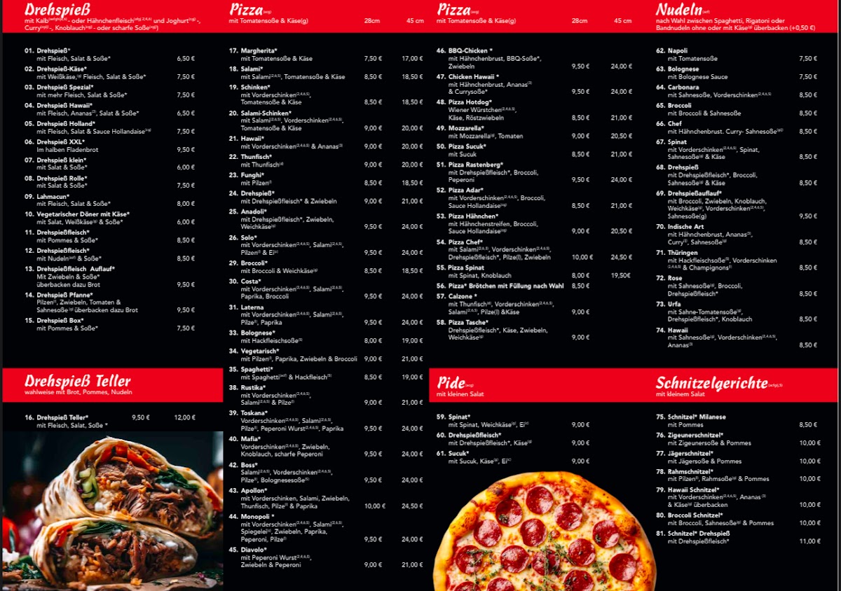 Adar Pizzeria & Grillhaus Photo Menu 1