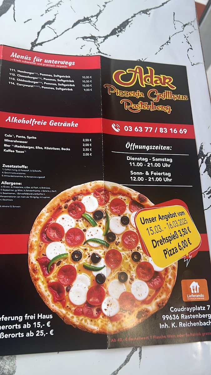Adar Pizzeria & Grillhaus Photo Menu 10