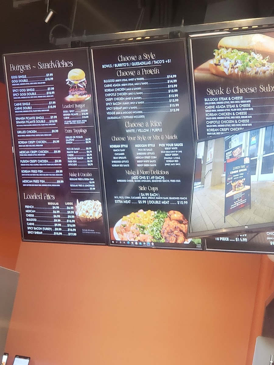 Bebop Korean-Mexican Grill Photo Menu 1